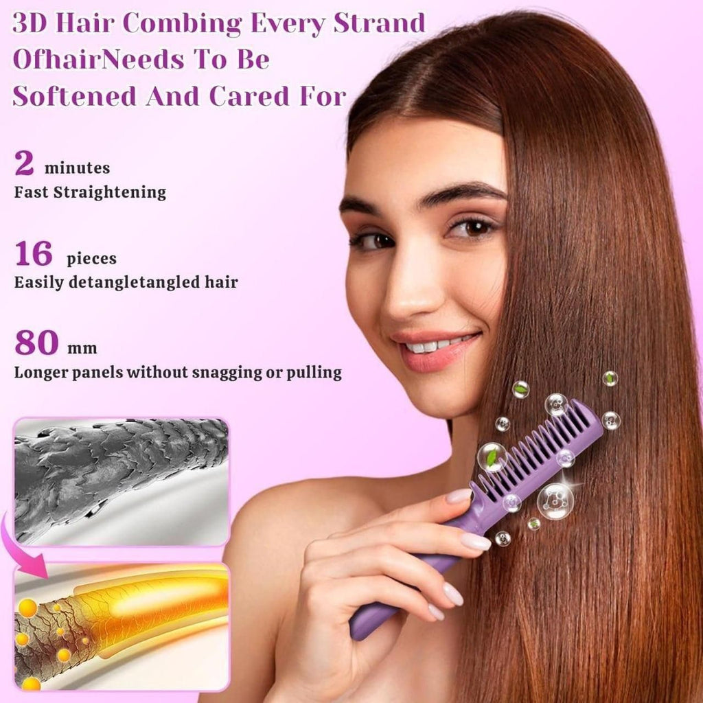 Meneflix 2-in-1 Mini Rechargeable Straightener & Hot Comb